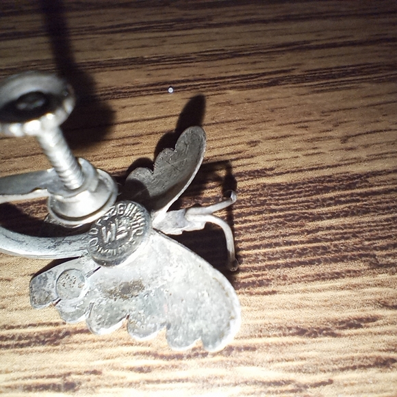 Mexican Sterling Silver & Turquoise Vintage Screw Back Earrings - Picture 13 of 16